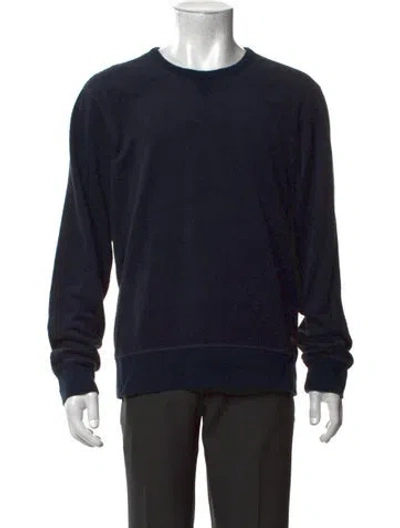 Pre-owned Outerknown Crew Neck Long Sleeve Sweatshirt In Blue