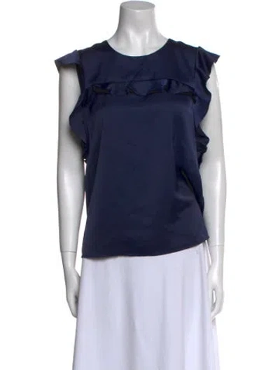 Pre-owned Outerknown Crew Neck Sleeveless Top In Blue