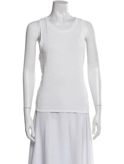 Pre-owned Outerknown Crew Neck Sleeveless Top In White
