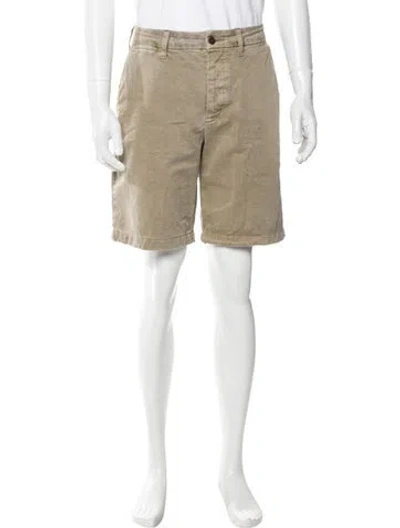 Pre-owned Outerknown Flat Front Shorts In Brown