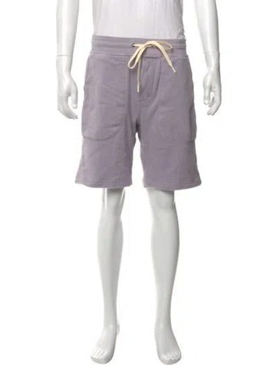Pre-owned Outerknown Graphic Print Athletic Shorts In Purple