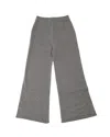 Outerknown High-rise Knit Pants With Relaxed Wide Leg In Gray
