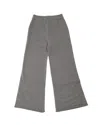 Outerknown High-rise Knit Pants With Relaxed Wide Leg In Gray