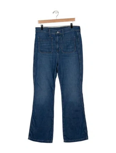 Pre-owned Outerknown High-rise Flared Jeans In Blue