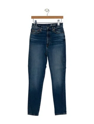 Pre-owned Outerknown High-rise Skinny Leg Jeans In Blue