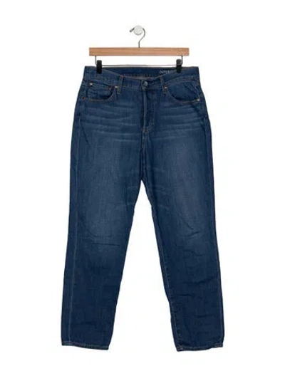 Pre-owned Outerknown High-rise Straight Leg Jeans In Blue
