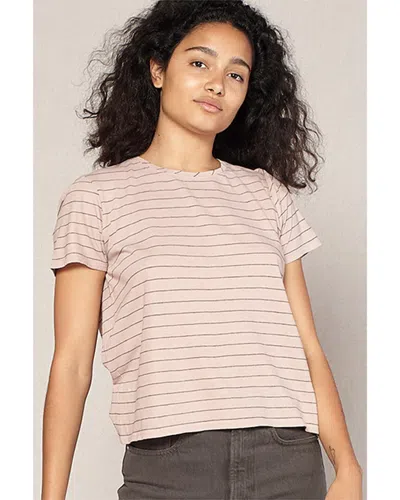 Outerknown Horizon Stripe T-shirt In Pink