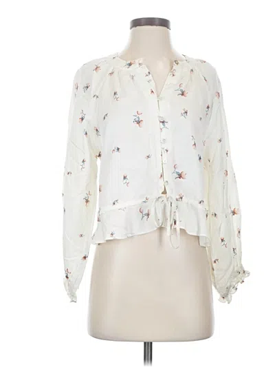 Pre-owned Outerknown Long Sleeve Blouse In Ivory