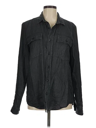 Pre-owned Outerknown Long Sleeve Button Down Shirt In Black