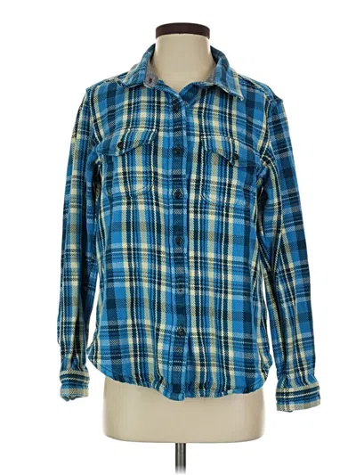 Pre-owned Outerknown Long Sleeve Button Down Shirt In Blue