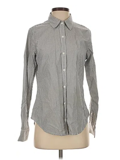 Pre-owned Outerknown Long Sleeve Button Down Shirt In Gray