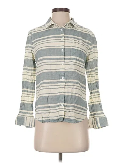Pre-owned Outerknown Long Sleeve Button Down Shirt In Gray