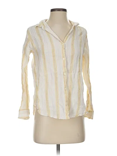 Pre-owned Outerknown Long Sleeve Button Down Shirt In White