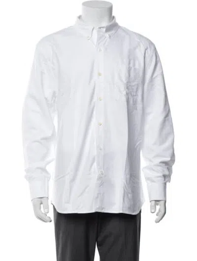 Pre-owned Outerknown Long Sleeve Dress Shirt In White
