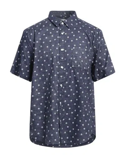 Outerknown Man Shirt Blue Size Xl Cotton, Hemp
