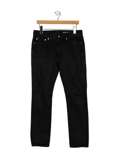 Pre-owned Outerknown Mid-rise Straight Leg Jeans In Black