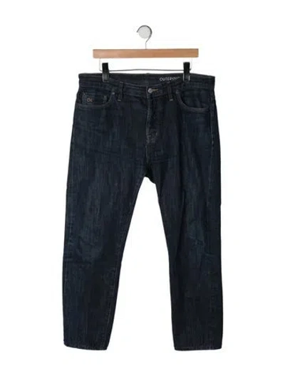 Pre-owned Outerknown Mid-rise Straight Leg Jeans In Black/blue