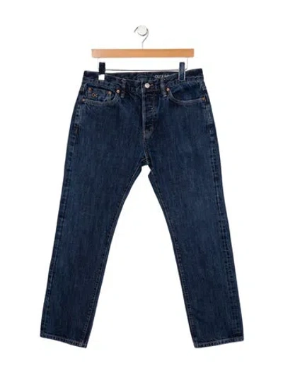 Pre-owned Outerknown Mid-rise Straight Leg Jeans In Blue