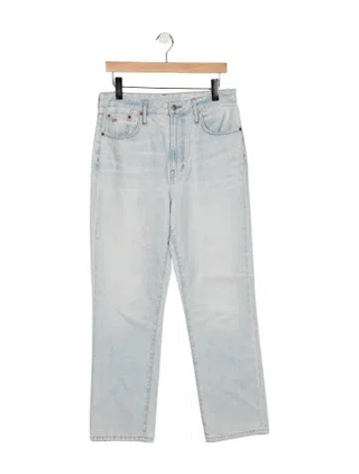 Pre-owned Outerknown Mid-rise Straight Leg Jeans In Blue