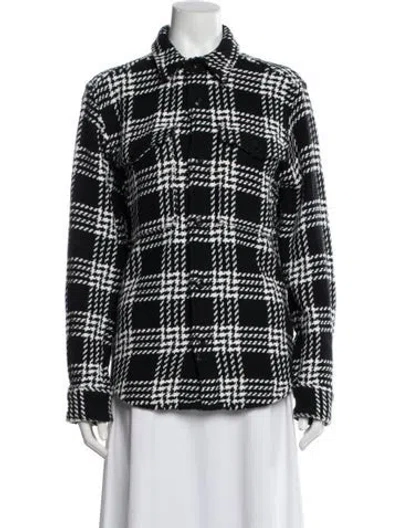 Pre-owned Outerknown Plaid Print Jacket In Black