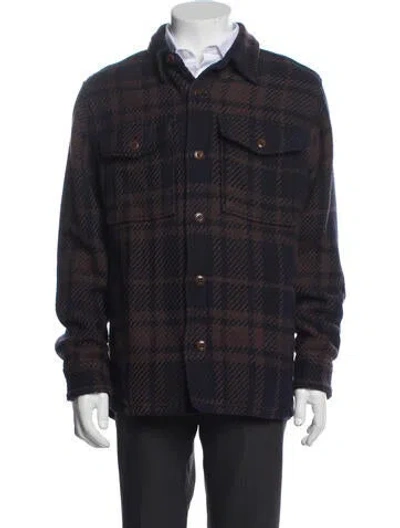 Pre-owned Outerknown Plaid Print Jacket In Blue