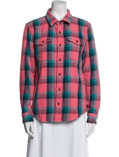 Pre-owned Outerknown Plaid Print Jacket In Red