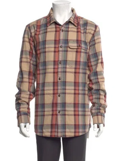 Pre-owned Outerknown Plaid Print Long Sleeve Shirt In Multi