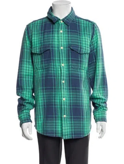 Pre-owned Outerknown Plaid Print Utility Jacket In Multi