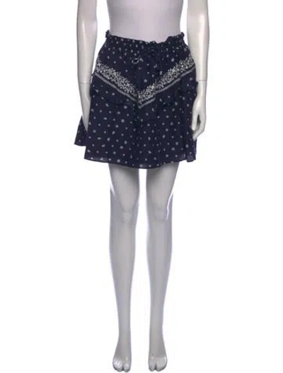 Pre-owned Outerknown Printed Mini Skirt In Blue