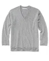 Outerknown Relaxed V-neck Sweater With Drop Shoulders In Gray