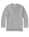 Outerknown Relaxed V-neck Sweater With Drop Shoulders In Multi