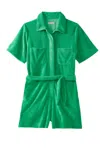 Outerknown Rewind Romper In Bright Green In Green