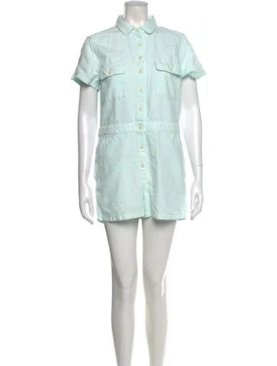 Pre-owned Outerknown Romper In Blue