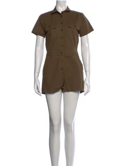 Pre-owned Outerknown Romper In Green