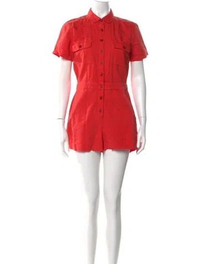 Pre-owned Outerknown Romper In Red