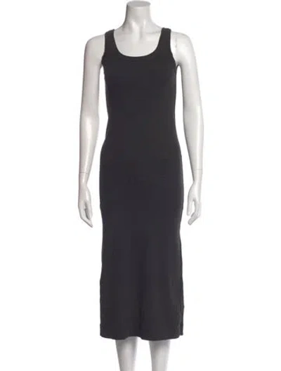 Pre-owned Outerknown Scoop Neck Long Dress In Gray