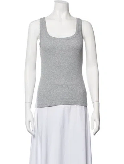 Pre-owned Outerknown Scoop Neck Sleeveless Top In Grey