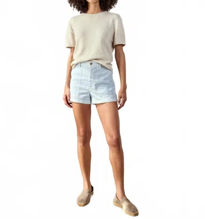 Outerknown Seventyseven Classic Cord Shorts In Pale Blue