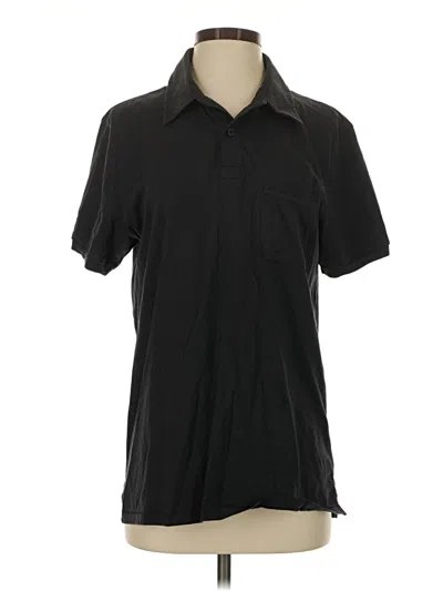 Pre-owned Outerknown Short Sleeve Button Down Shirt In Black