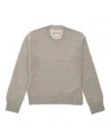 Outerknown Slim-fit Crew Sweater In Distinctive Moss Stitch In Gray