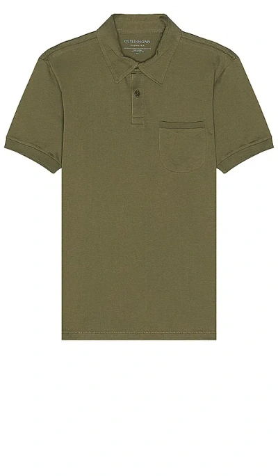 Outerknown Sojourn Polo In Olive