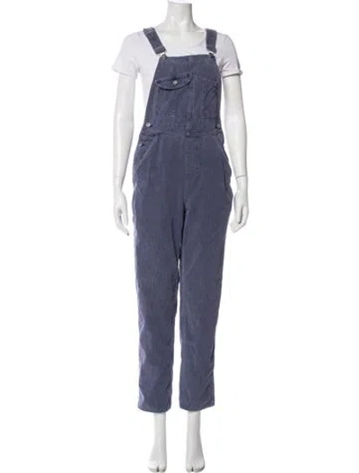 Pre-owned Outerknown Square Neckline Jumpsuit In Blue