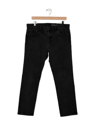 Pre-owned Outerknown Straight-leg Jeans In Black