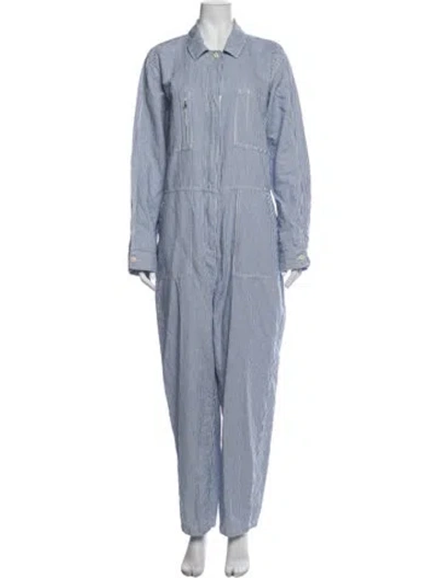 Pre-owned Outerknown Striped Jumpsuit In Multi