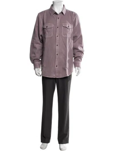 Pre-owned Outerknown Striped Long Sleeve Shirt In Purple