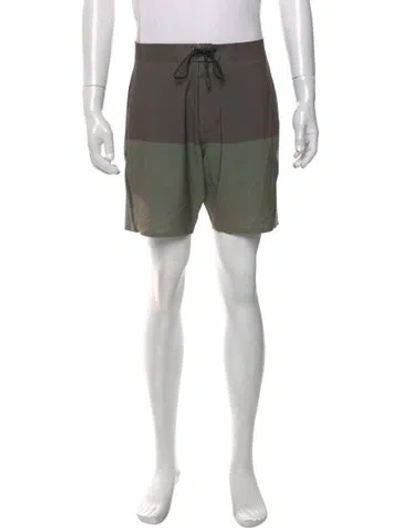 Pre-owned Outerknown Swim Trunks In Green
