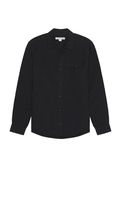 Outerknown Terra Nova Moleskin Shirt In Black