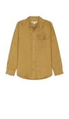 Outerknown Terra Nova Moleskin Shirt In Brown