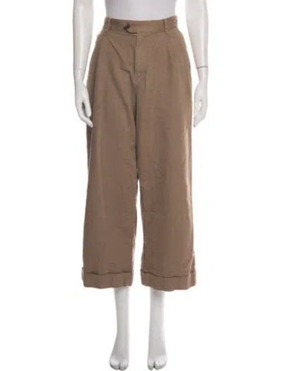Pre-owned Outerknown Wide Leg Pants In Brown
