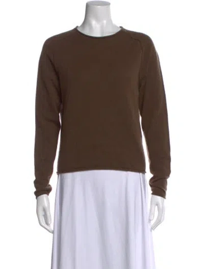 Pre-owned Outerknown Wool Crew Neck Sweater In Brown
